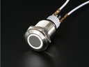 Metal Switch On/Off 16mm White LED Ring Water/Dustproof