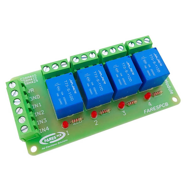 4 Output Relay Module Works on 12V Signal (SKU#KIT.4RELAY)