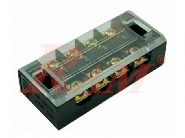 TB2504 - 4 Pin Fixed Barrier Terminal Block (25A-600V)