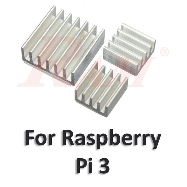 Heatsink Cooling Set for Raspberry Pi 3B Board طقم مبرد حراري هيت سينك للتبريد لبورد Raspberry Pi 3B