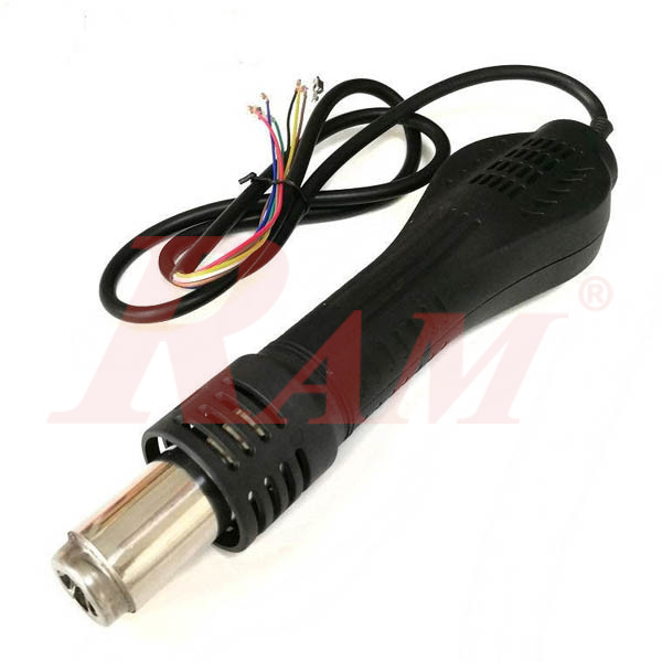 878D 8-Wire Replacement Complete Hot Air Handle + Heater  يد هوت اير كاملة 8 سلك مع سخان هيتر – قطع غيار محطة 878D
