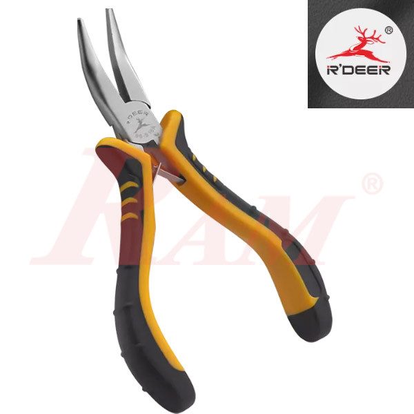 RT98-518 - 5" Bent (Curved Jaw) Plier 125mm بنسة بوز طويل متني مقاس 5"