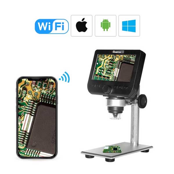 G610 - Portable Wireless WiFi Digital Microscope With 4.3" LCD HD