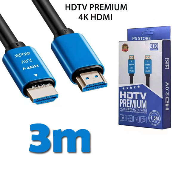 كابل HDMI 4K عالي الدقة والسرعة HDTV بطول 3 متر