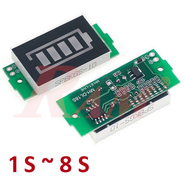 Lithium 1S-8S 18650 Battery Capacity Level Indicator Module - Battery Capacity Indicator Module MH-DL18S