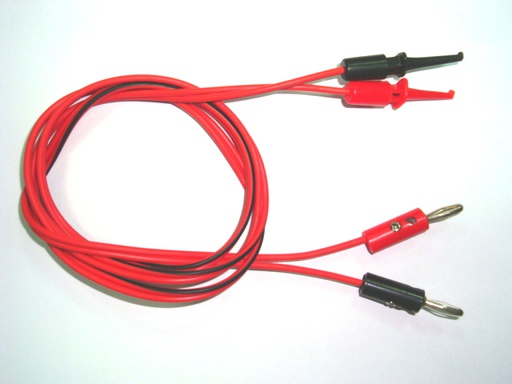 [WIRE.AD38.TO.AD37] 4mm Banana Plug to Hook Clip Test Probe Cable (AD38/AD37 Hook)