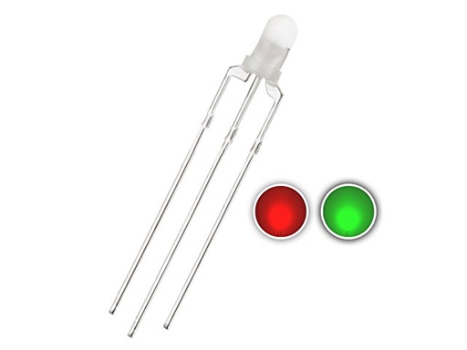[3MM.LED.3PIN.RG] LED 3mm Two Color (Red and Green)