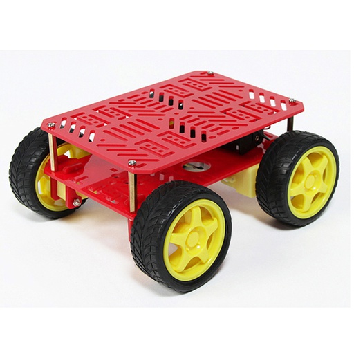 [RO.BASE.DG008] 4WD DG008 Complete Mini Plastic Robot Chassis Kit