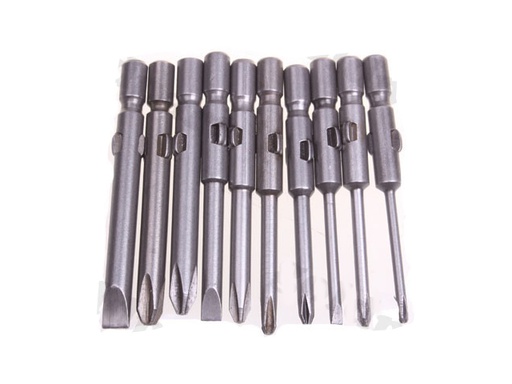[SCREW.BITS.800] Screw Bits #800 for Electric Drill - 10 different Size Bits