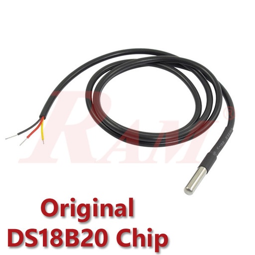 [WIRE.DS18B20] DS18B20 Waterproof Temperature Sensor - Original Chip