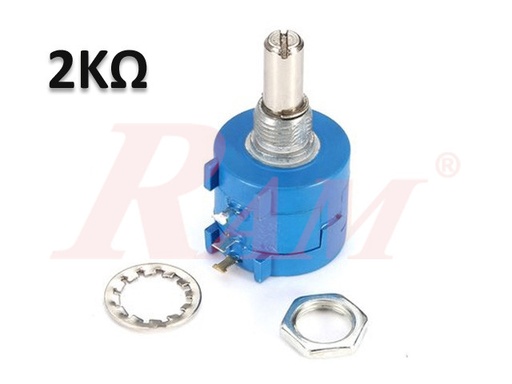 [POT.3590S.2.202L.2K] POT3590S - 2KΩ (202L) Rotary Wirewound Precision Potentiometer 10 Turns