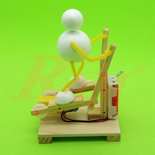 [KIT.DIY.STEPPING.WOOD] DIY Motor Powered Electric Step Elliptical Machine - Science Toy