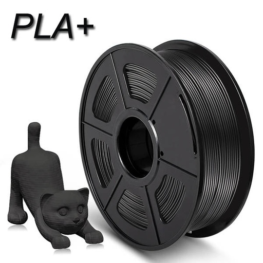[SL.PLA.+PLUS.BLACK.1KG] PLA+ 3D Printer Filament (1.75mm) Black Color 1Kg Roll (SKU#SL200)