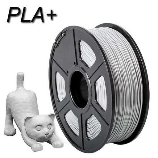 [SL.PLA.+PLUS.SILVER.1KG] PLA+ 3D Printer Filament (1.75mm) Silver Color 1Kg Roll (SKU#SL206)