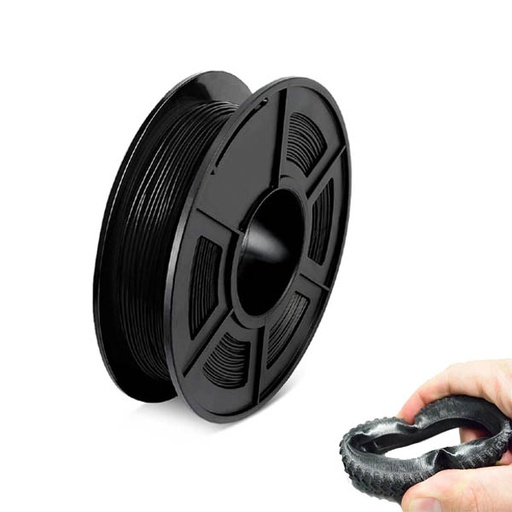 [SL.TPU.BLACK.0.5KG] TPU Flexible 3D Printer Filament (1.75mm) Black Color 1/2Kg Roll (SKU#SL400)