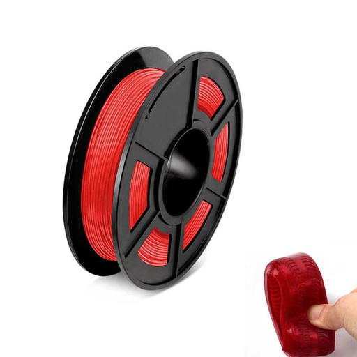 [SL.TPU.RED.0.5KG] TPU Flexible 3D Printer Filament (1.75mm) Red Color 1/2Kg Roll (SKU#SL405)