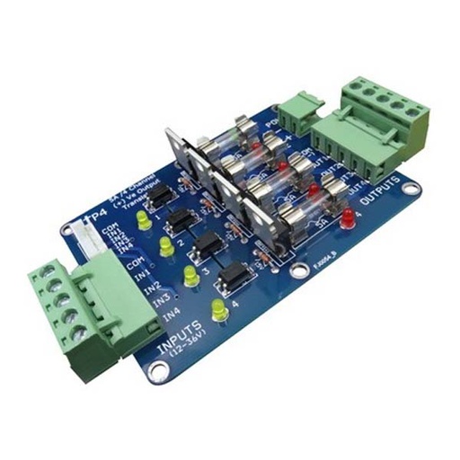[KIT.TRANSISTOR.TP4] 4 Channel PNP +ve O/P Transistor Interface 5A - TP4