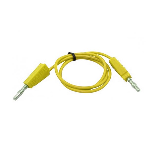 [WIRE.AD38.TO.AD38.YELLOW] 4mm Banana Plug to Banana Plug Wire Test Cable (AD38/AD38) Yellow