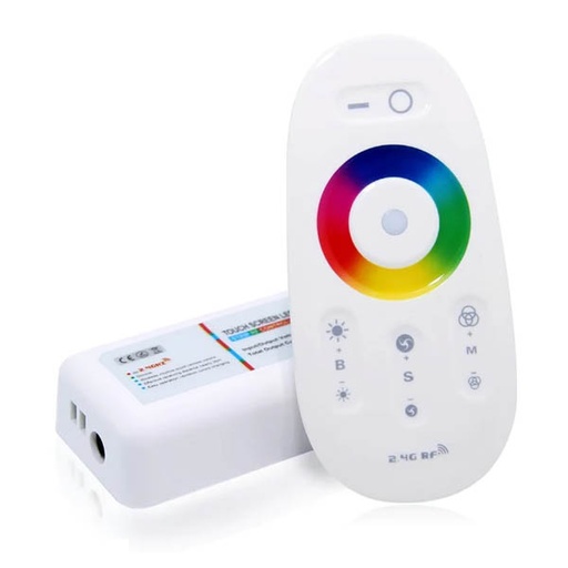 [KIT.DIMMER.LED.RGB.REMOTE] Touch Screen LED RGB Controller 2.4G 12-24Vdc / 6A