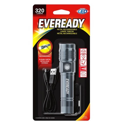 [EVERADY.TORCHE.METAL] EVEREADY® Metal Rechargeable Lampe Torche