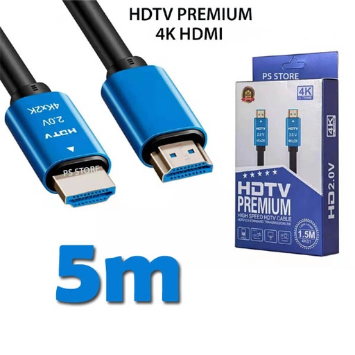 [CABLE.4K.HDTV.5M] كابل HDMI 4K عالي الدقة والسرعة HDTV بطول 5 متر
