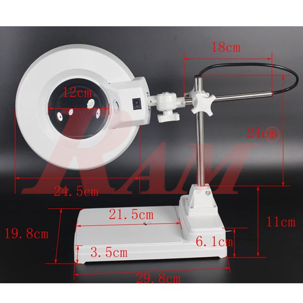 LT86B Glass 10X Big Magnifier With Light