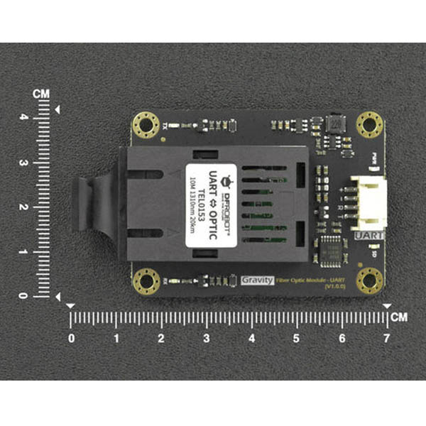 UART Fiber Optic Transceiver Module + 3mm SC-SC Single Mode Duplex Fiber Jumper (3m)