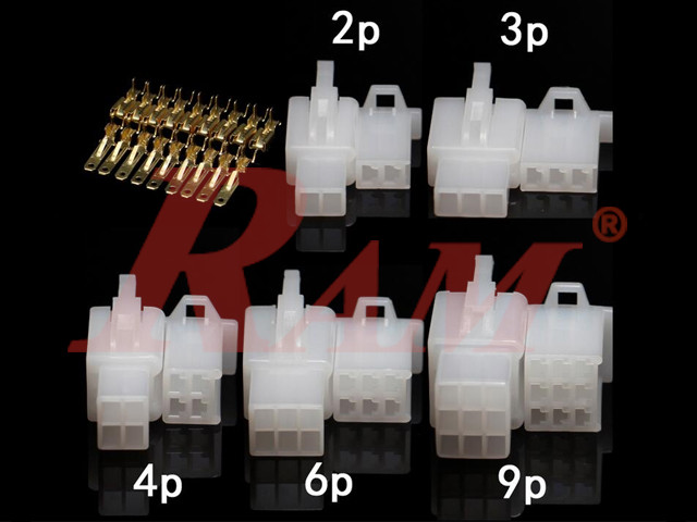 MF 2pin - 2.8mm Electrical Plug Connector Male & Female Nylon | RAM ...