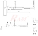 Wire Terminal Male 2.54mm (100 Pieces Pack)