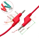 4mm Banana Plug Silicone Wire 15A to Crocodile Alligator Clip Test Probe - Green