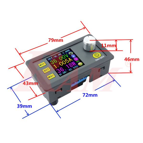 DC-DC Step Down Converter - DP50V5A Programmable Power Supply Buck Voltage Converter With Color LCD Voltmeter