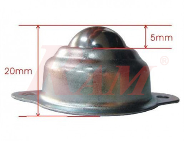 OW007 Metal Caster Wheel 20 mm - Robot Wheel (Max. load 15Kg)