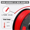 PLA 3D Printer Filament (1.75mm) Black Color 1Kg Roll (SKU#SL100)