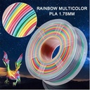 PLA 3D Printer Filament (1.75mm) Rainbow Color 1Kg Roll (SKU#SL109)