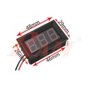 LED Display DC 0 ~ 99.9Vdc Panel Meter - Blue Display Color