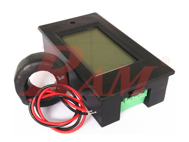 AC Digital Panel Meter LCD (A, V, W Power & Energy) + Overload Alarm ...