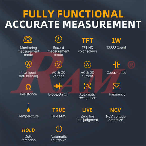 FNIRSI® DMT-99 Intelligent Color Screen Digital Multimeter