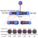 LD20-Docking IP67 - 3pin  Waterproof Dustproof Connector - Water Depth 1m