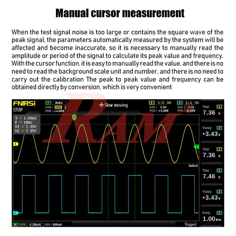 FNIRSI® 1014D 2-IN-1 Dual Channel 100MHz 1GS/s Digital Oscilloscope Signal Generator