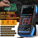 FNIRSI® 2C23T Handheld Dual Channel 3-in-1 10MHz 50MS/s Oscilloscope + Multimeter + DDS Function Generator