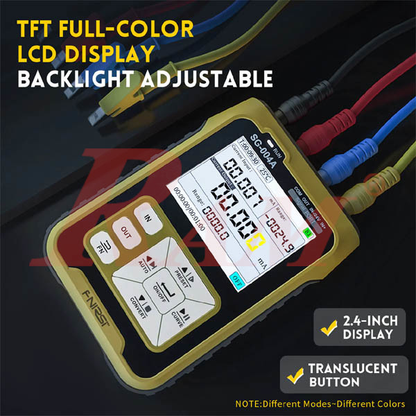 FNIRSI® SG-004A Signal Generator & Calibrator 4-20mA 0-24V (Current, Voltage, PWM & Thermocouple Simulator)