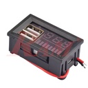 Digital Voltage And Battery Capacity Meter Panel For Lead Acid Battery 12V With Dual USB Output 5V 2A