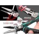 Pro'sKit® 1PK-709DS Dual Color Long Nose Plier 166mm