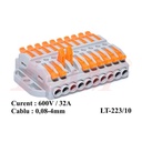 WAGO LT-223-10 - 10 in 10 out Stationary Type Universal Compact Wire Wiring Connector