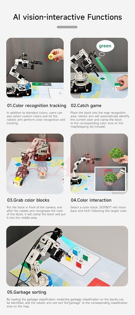 DOFBOT SEAl AI Vision Robotic Arm Virtual Machine Version 6DOF Degrees Of Freedom