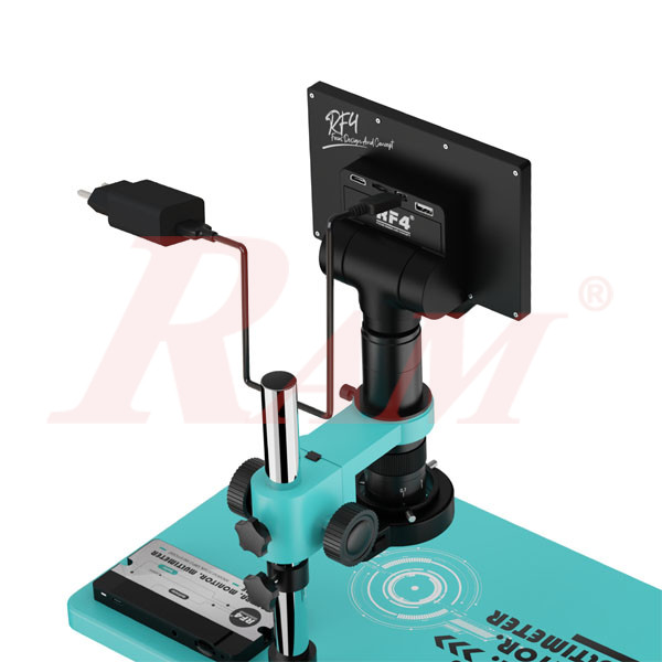 RF4-50M 7-50X Built-in High Definition Camera 1080P Color Screen Video Microscope With Multimeter