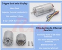 25GA370 DC Geared Motor With Encoder 6Vdc 35 rpm