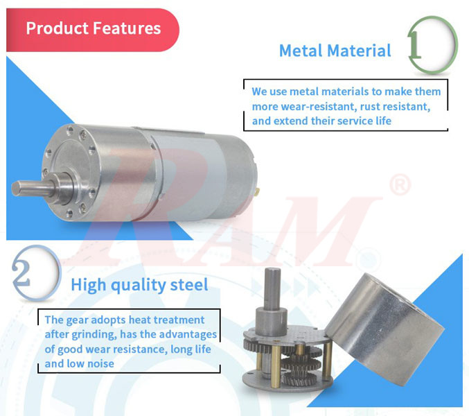 DC Geared Motor 12Vdc 89 rpm - Model JGB37555-56.25K