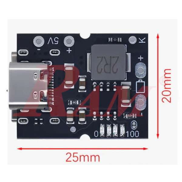 Power Bank Module Type C USB 5V/2A Boost Converter