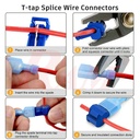 T-Tap Size T1 (0.5mm - 1.5mm) Wire Connector Bridge to Connect Without Cutting Wires